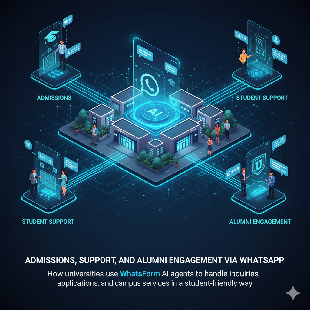 Admissions, Support, and Alumni Engagement via WhatsApp