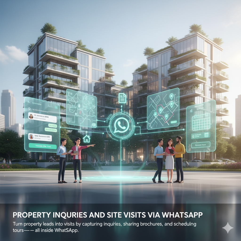 Property Inquiries and Site Visits via WhatsApp